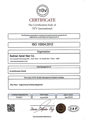 گواهینامه ISO 10004:2015